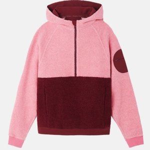 Like new - Outdoor Voices - MegaFleece 1/2 Zip Hoodie - Burgundy & Pink - Size M